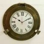 11" Antique Marine Brass Ship Porthole Clock Nautical Wall Clock Home Decor