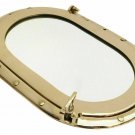 Large Brass Porthole Nautical Maritime Boat Ship Porthole Window Wall Mirror