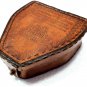 Antique vintage brass compass nautical map reader navigation with leather case