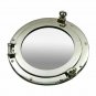 Porthole Mirror 12â�� Nickel Finish over Solid Brass Nautical Themed Home Decor