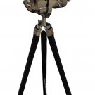 Handmade spotlight floor lamp with tripod wooden stand for home décor