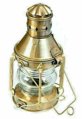 Antique Marine Ship Lantern Boat Light Anchor Lamp Cargo Ship Oil Kerosene Lamp.
