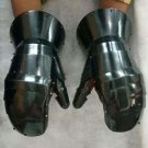 Black Gauntlet Gloves Armor Pair Medieval Knight Black Crusader Gloves Gothic