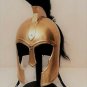 Medieval Troy Armor Helmet, Antique Reproduction Warrior Helmet in Brass Finish
