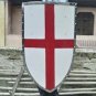 Medieval Knight Cross Heater Shield Battle Warrior Shield 18g Steel Red Templer