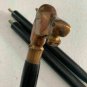 Antique solid Brass Horse Head Handel Victorian Wooden Walking Cane Stick