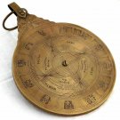 Antique Brass Astrolabe English Globe Navigation Astrological Calendar