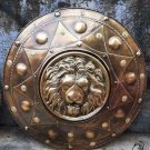 Medieval Handcrafted King Lion Face Shield 22" Metal Round Shield