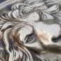 Medieval Handcrafted King Lion Face Shield 22" Metal Round Shield