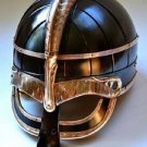 16GA Steel & Brass Medieval Vended Viking Helmet Knight Museum Helmet Replica