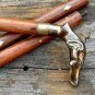 ANTIQUE DOG DESIGNER SOLID BRASS HANDLE VICTORIAN WOODEN WALKING STICK CANE GIFT