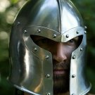 SCA LARP 18GA Medieval Barbuta Helmet /Great Knight Templar Helmet Replica