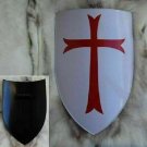 Medieval Warrior Steel Crusader Red Templar Cross Shield