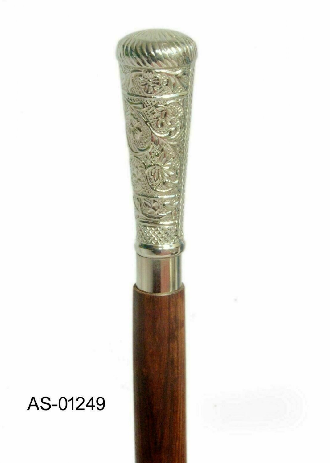 Brass Round Handle Victorian Style Gentlemen's Cane Designer For Walking Stick