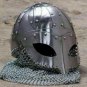 Viking Helmet with chainmail Medieval Norman Knight Battle Armor Costume Helmet