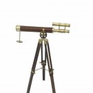 Vinage Nautical Navy Antique Brass Telescope With Wooden Tripod Stand Gift