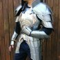 Medieval Half Body Plated Armor Suit 18 GA SCA Steel Cuirass & Puldrons/Gauntlet