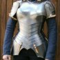 Medieval Half Body Armor Suit 18 GA SCA Steel Plate Lady W Cuirass Puldrons LS14