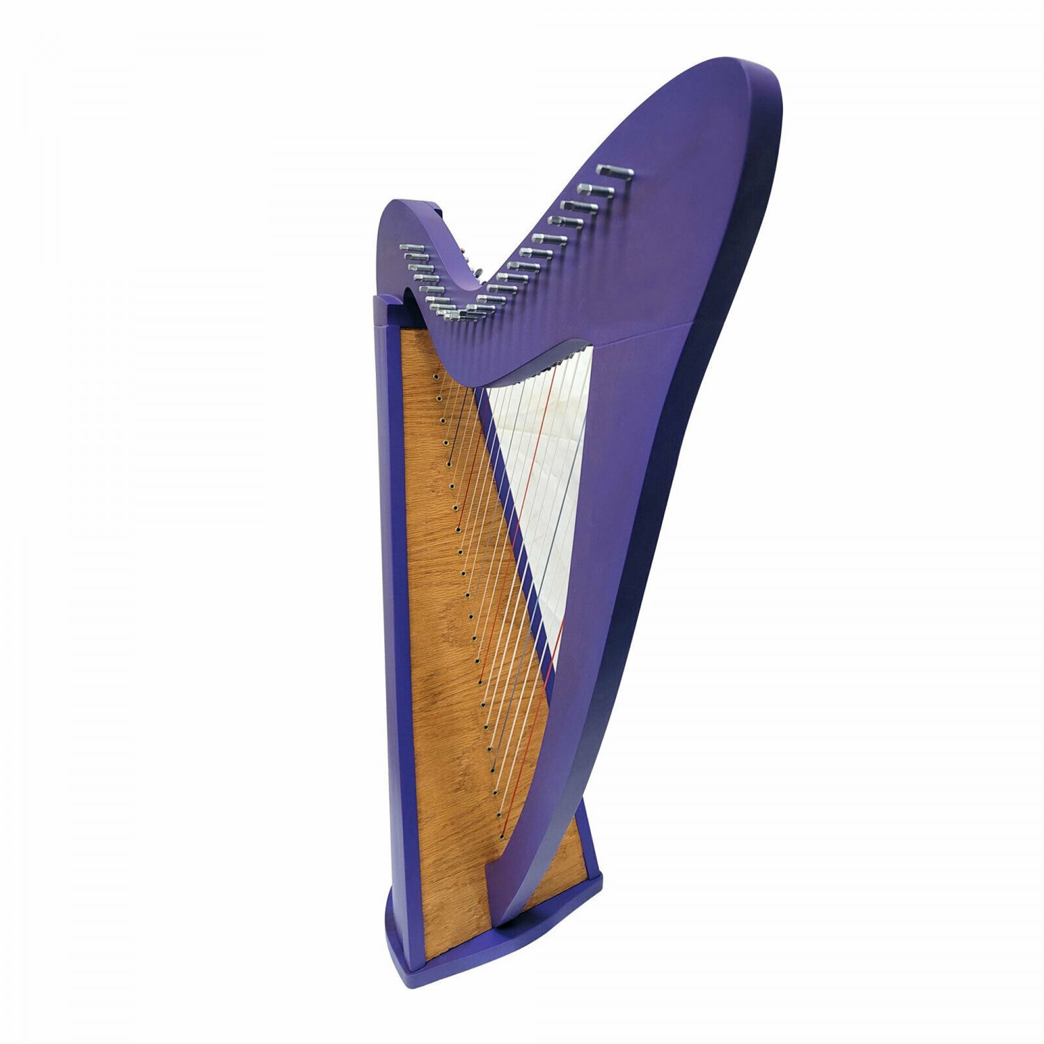 22 Strings Celtic Lever Harp Round Back, Made with Purple Color Rosewood