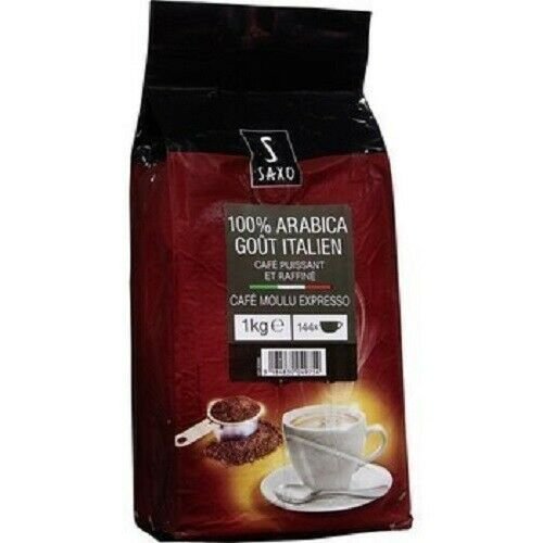 Ground coffee Espresso 100% arabica Italian taste 1 kg sax