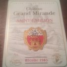 1983 Château Grand Mirande Saint Émilion Wine Label