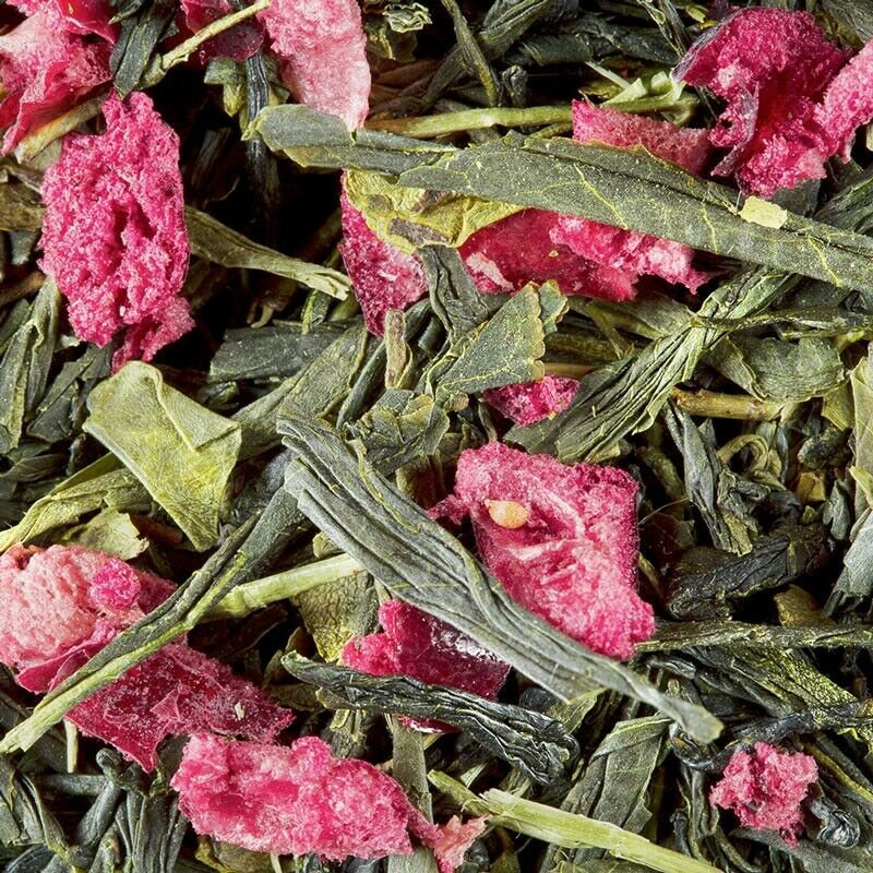 loose green tea strawberry pistachio bag 50 gr damman frere