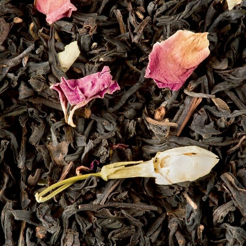 loose black tea of ​​3 flowers jar 50 gr damman frere