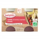 lot 3 x 2 Baby compotes from 6 months, strawberry apple BABYBIO 130 gr