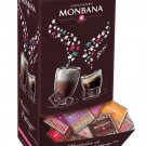 Assortment of 200 squares of dark and milk chocolates, 10 flavors 800 gr monbana