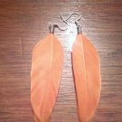 New Orange Goose Feather Earrings