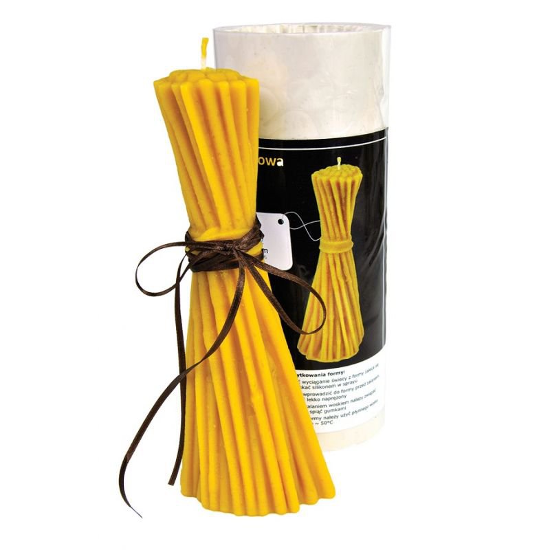 Straw bale candle mold