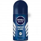 lot 3 NIVEA MEN protect & care deodorant roll on 50 ml