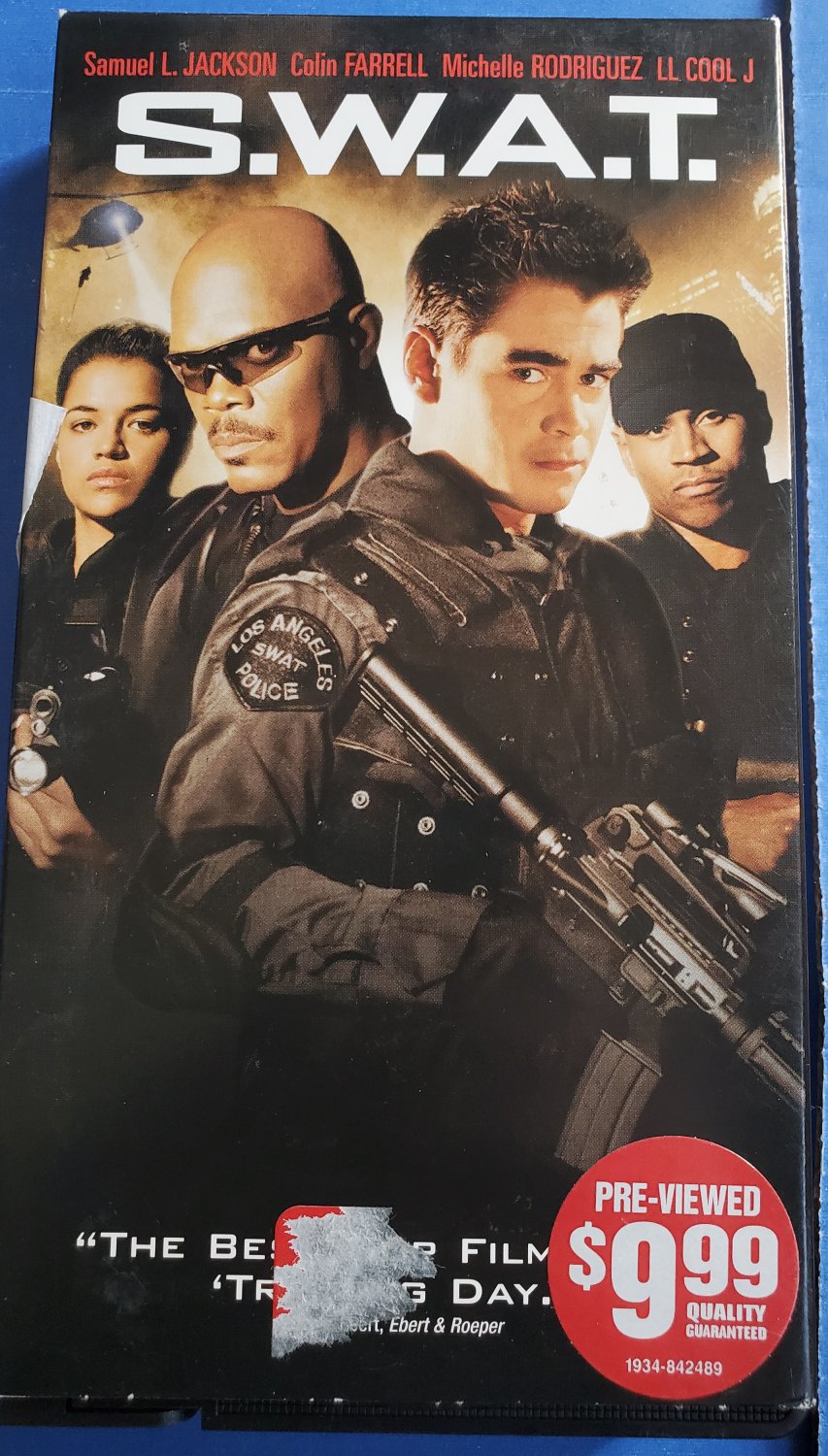 SWAT S.W.A.T. VHS Video Tape Samuel L. Jackson Colin Farrell LL Cool J ...