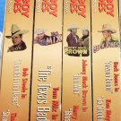 Cowboy Heroes of The Silver Screen 4 VHS Tapes 7 Western Movies Tom Mix Buck Jones Harry Carey