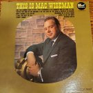 This Is Mac Wiseman Bluegrass Country 33 RPM  Record Music LP Dot Records
