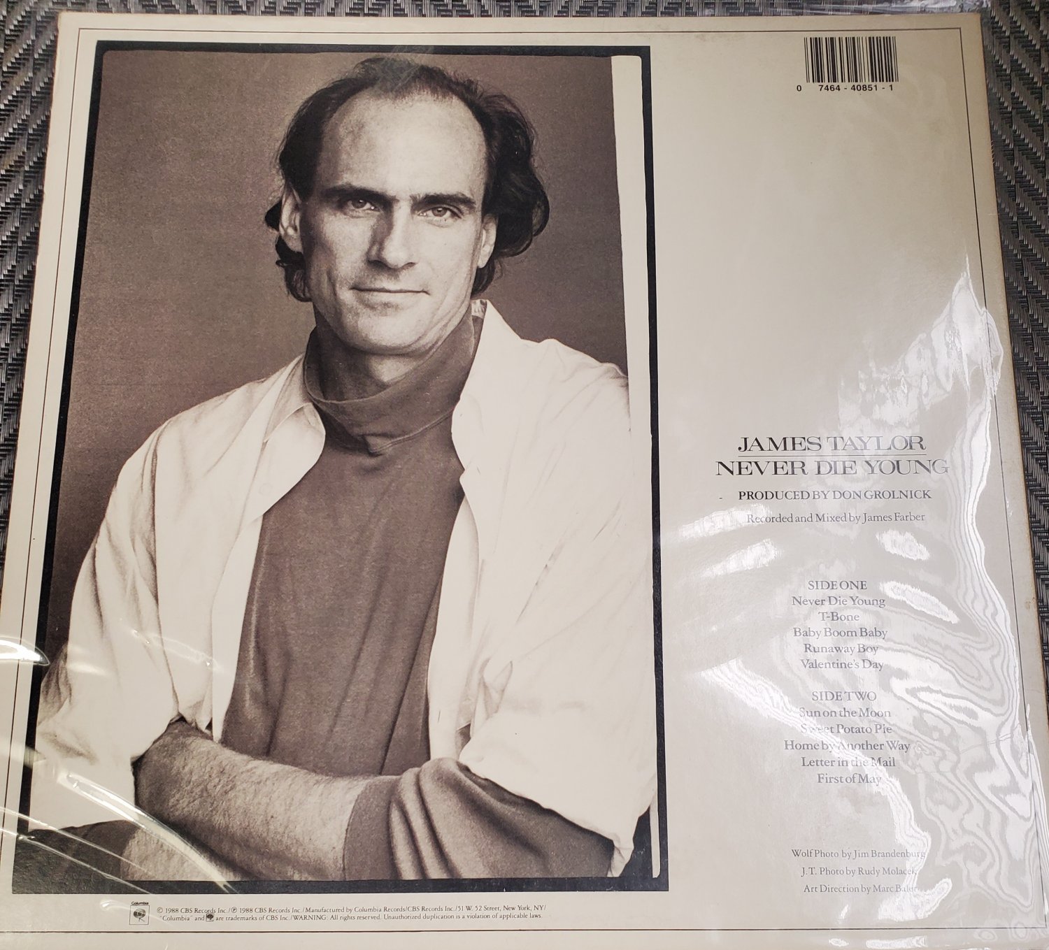 James Taylor Never Die Young 33 Rpm Vinyl Record Lp 1988