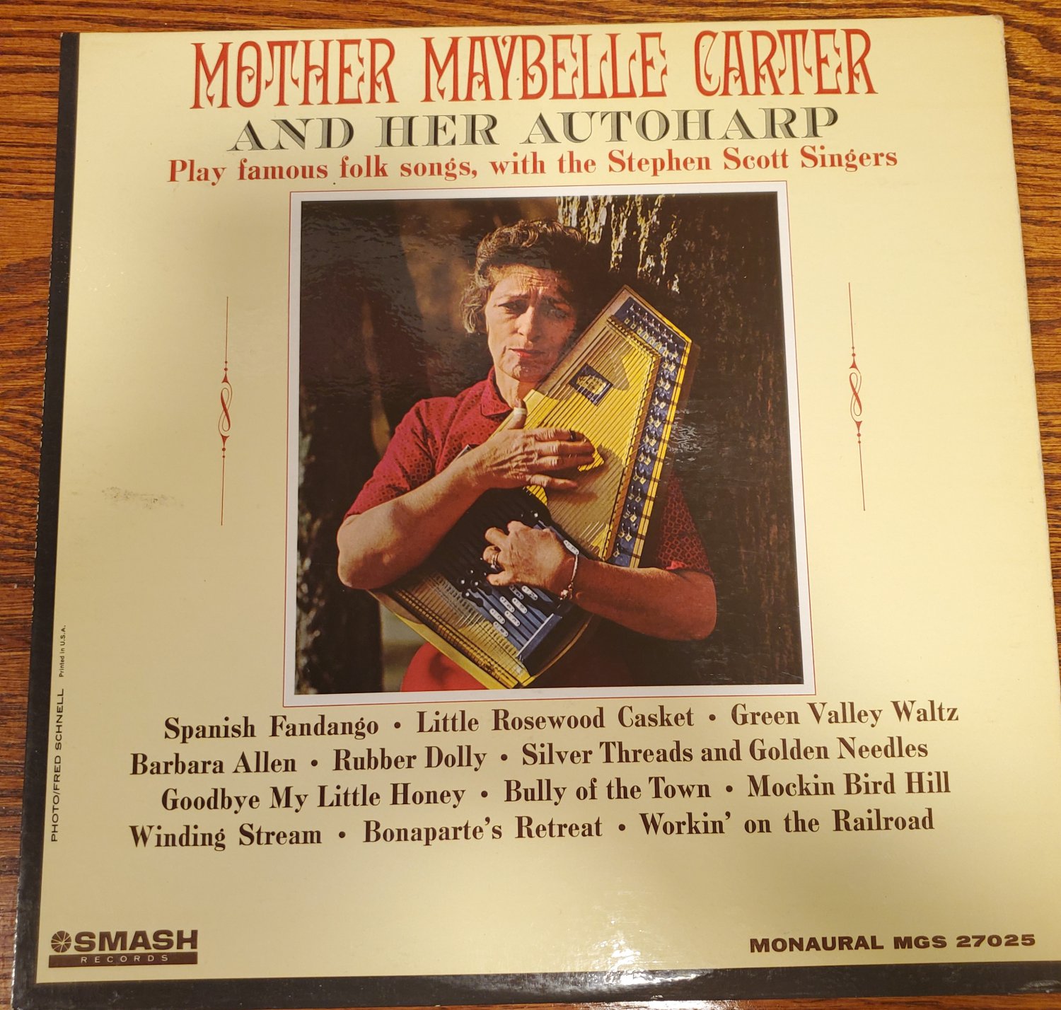 Mother Maybelle Carter Family & Her Autoharp Folk Music Stephen Scott Singers LP Record