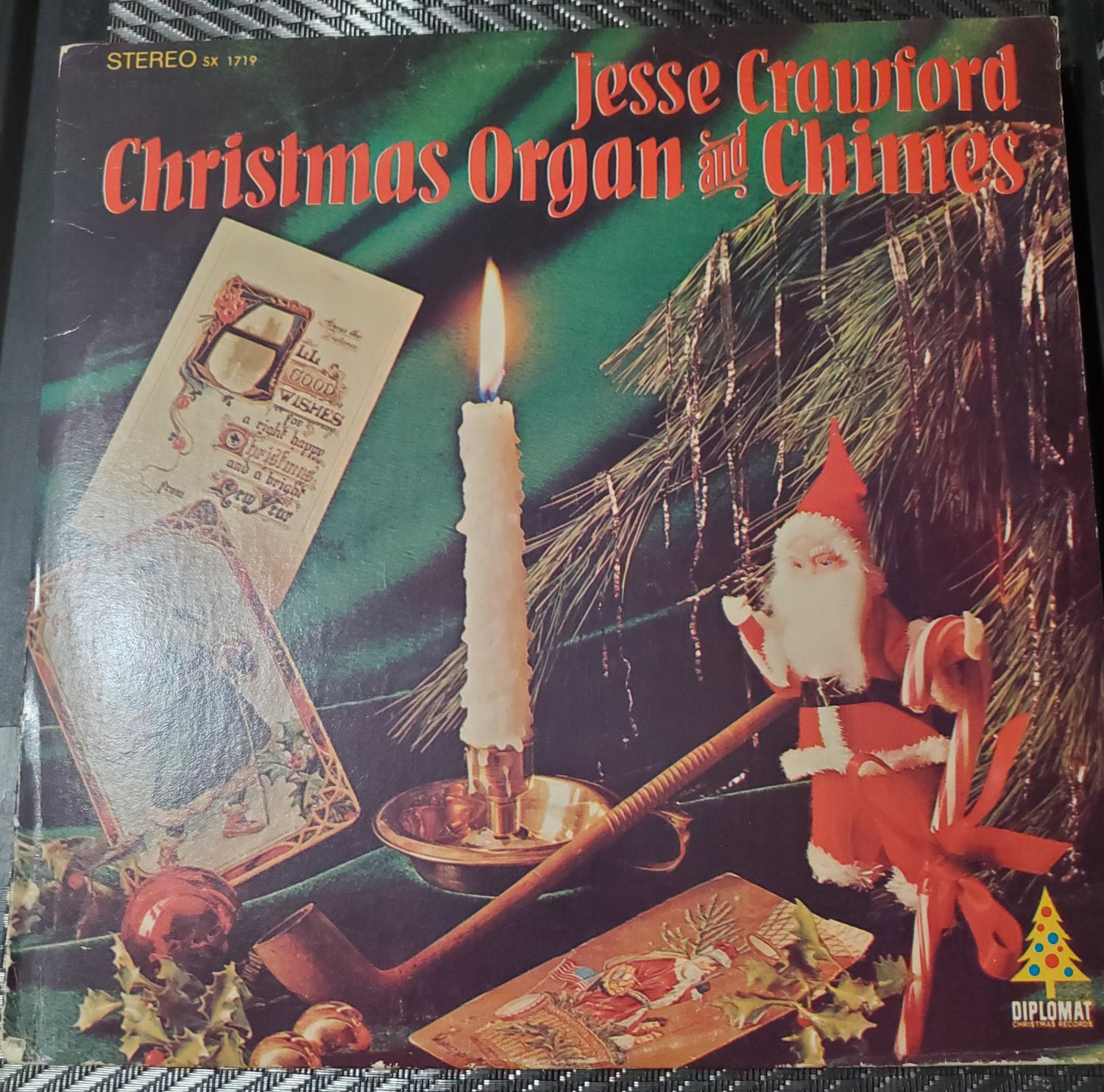 Jesse Crawford Christmas Organ & Chimes 33 RPM Vinyl LP Record