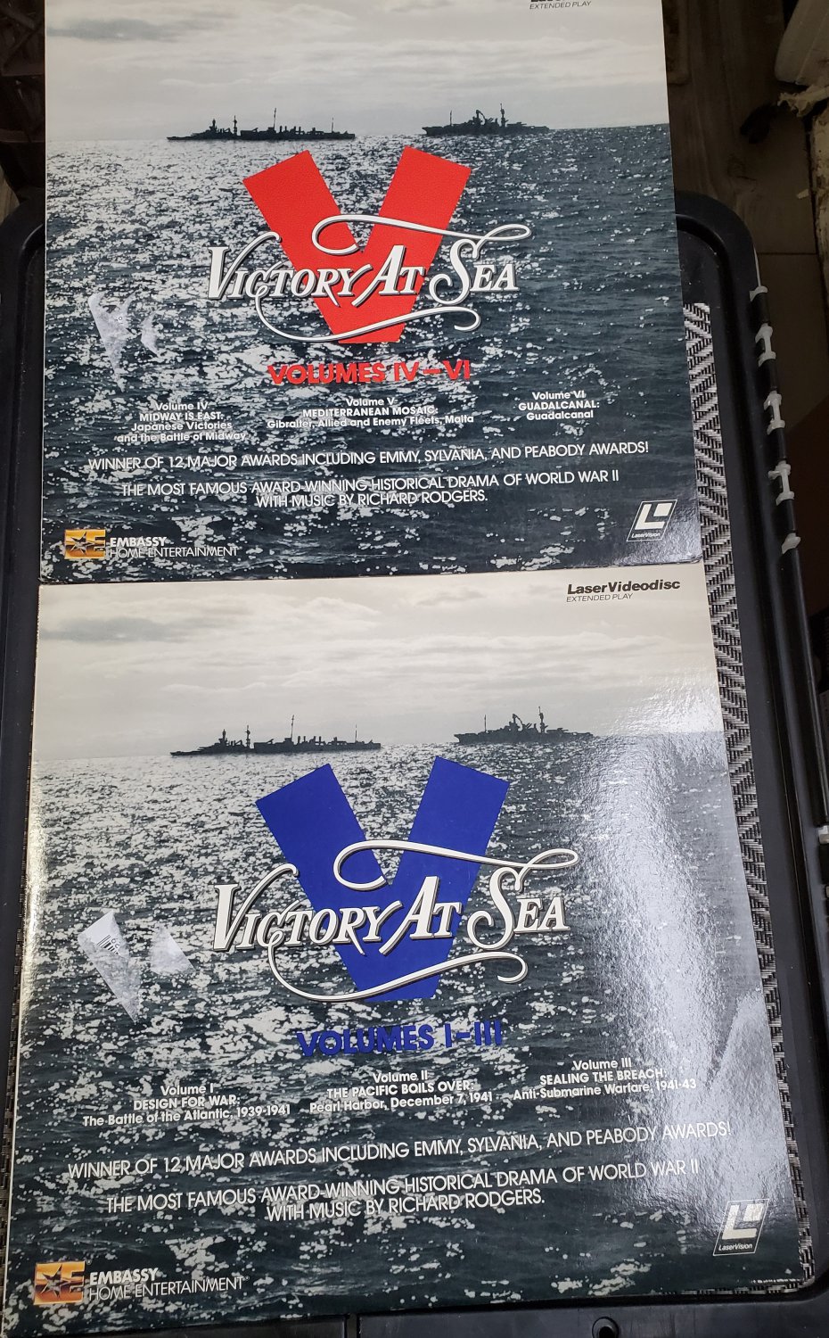 Laserdisc Video Victory at Sea Complete Series Volumes 1 through 26 (I-XXVI). 11 disc set.