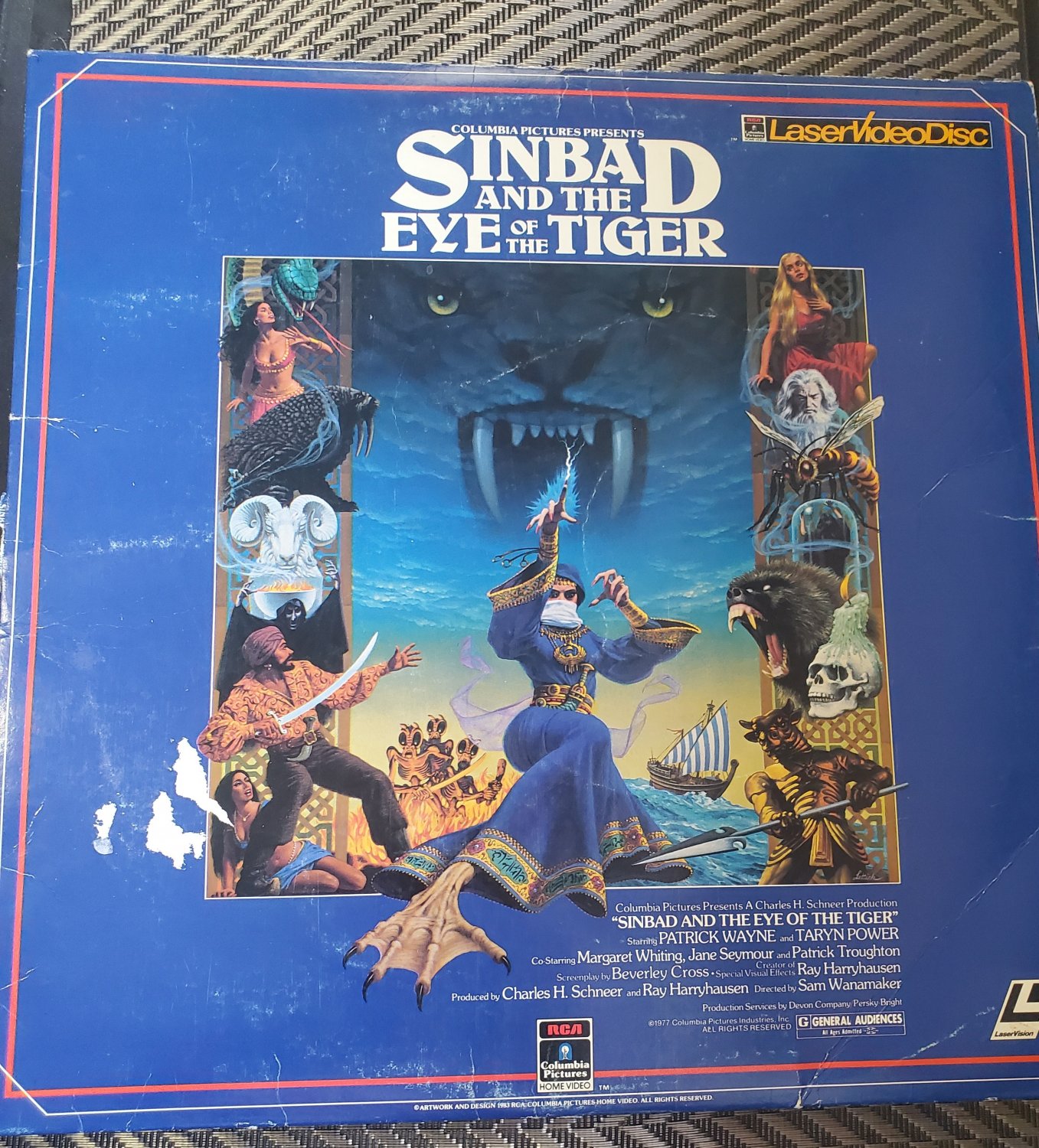 Video Laserdisc Sinbad And The Eye Of The Tiger