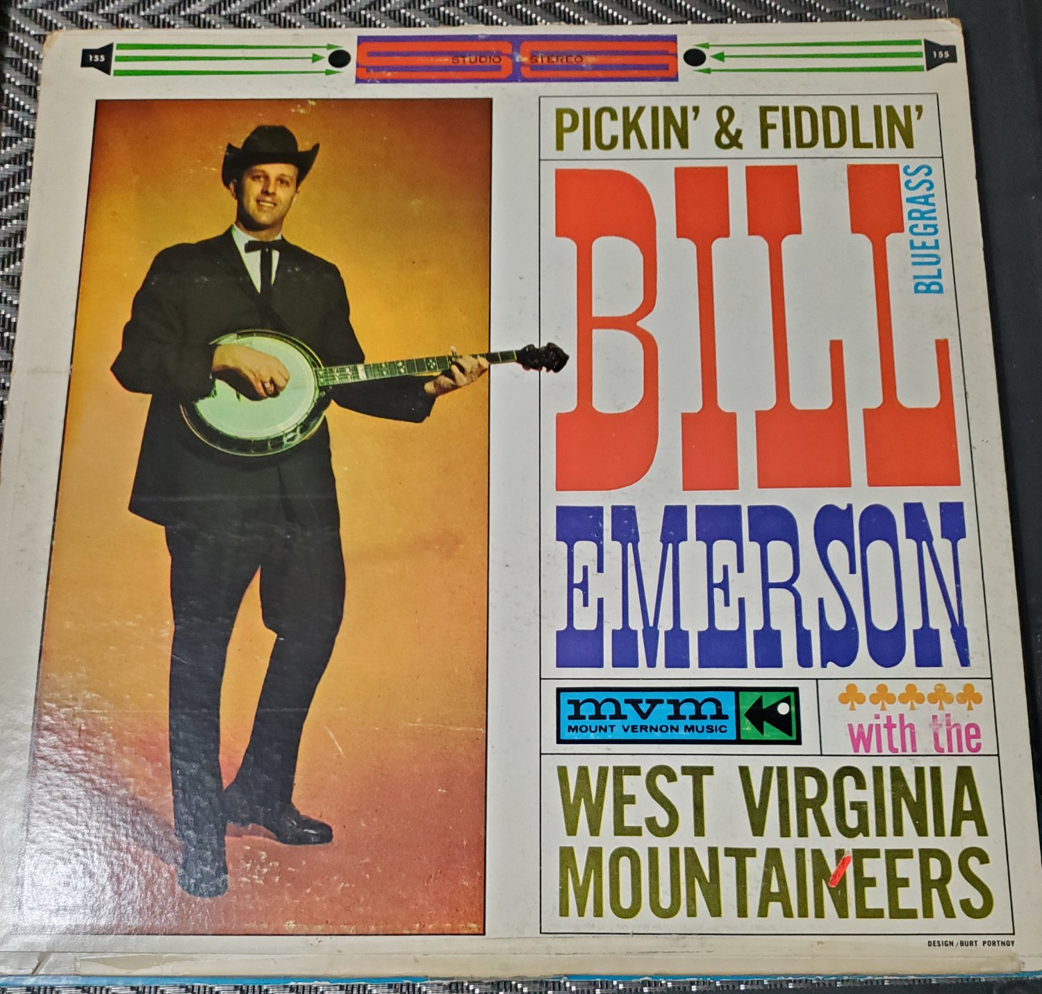 Bill Emerson The West Virginia Mountaineers Pickinâ�� & Fiddlinâ�� LP 33 RPM Record Vinyl