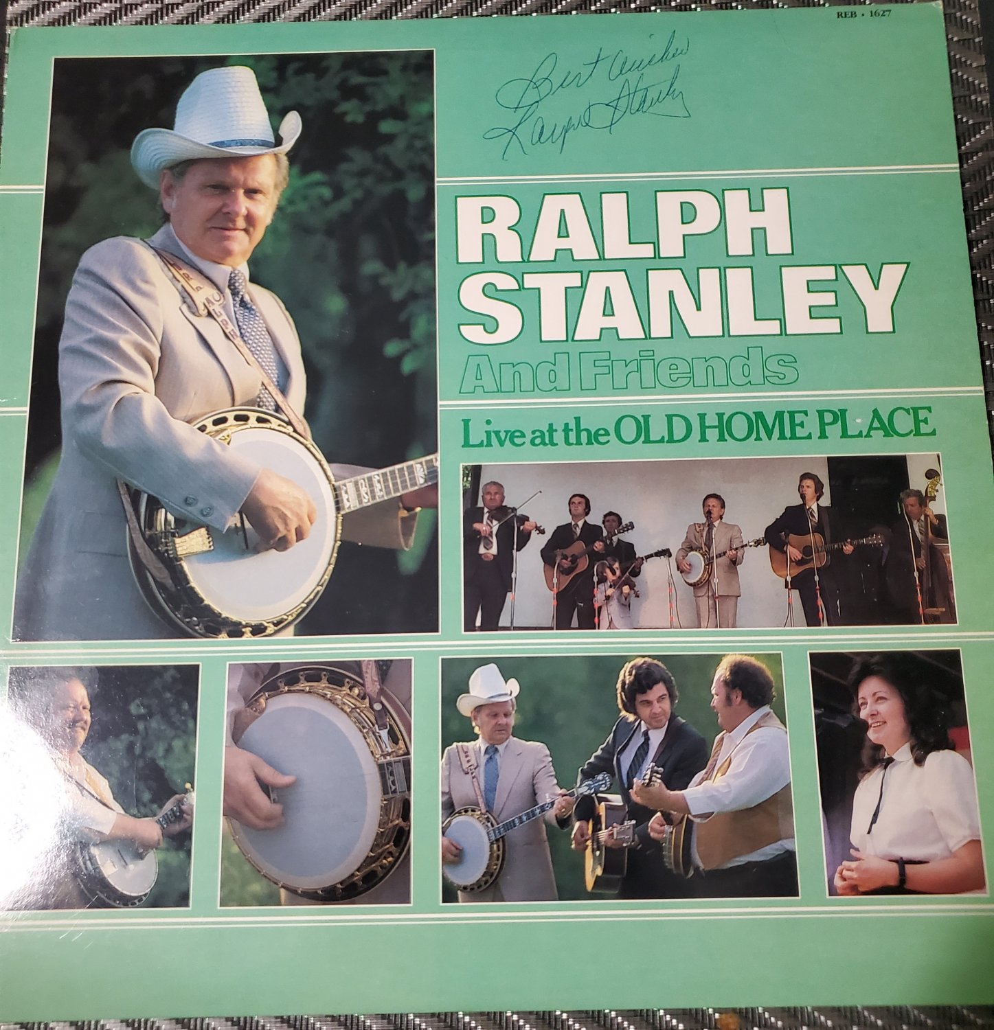 Ralph Stanley & Friends Live at the Old Home Place Autographed Signed LP Record Vinyl 33 RPM