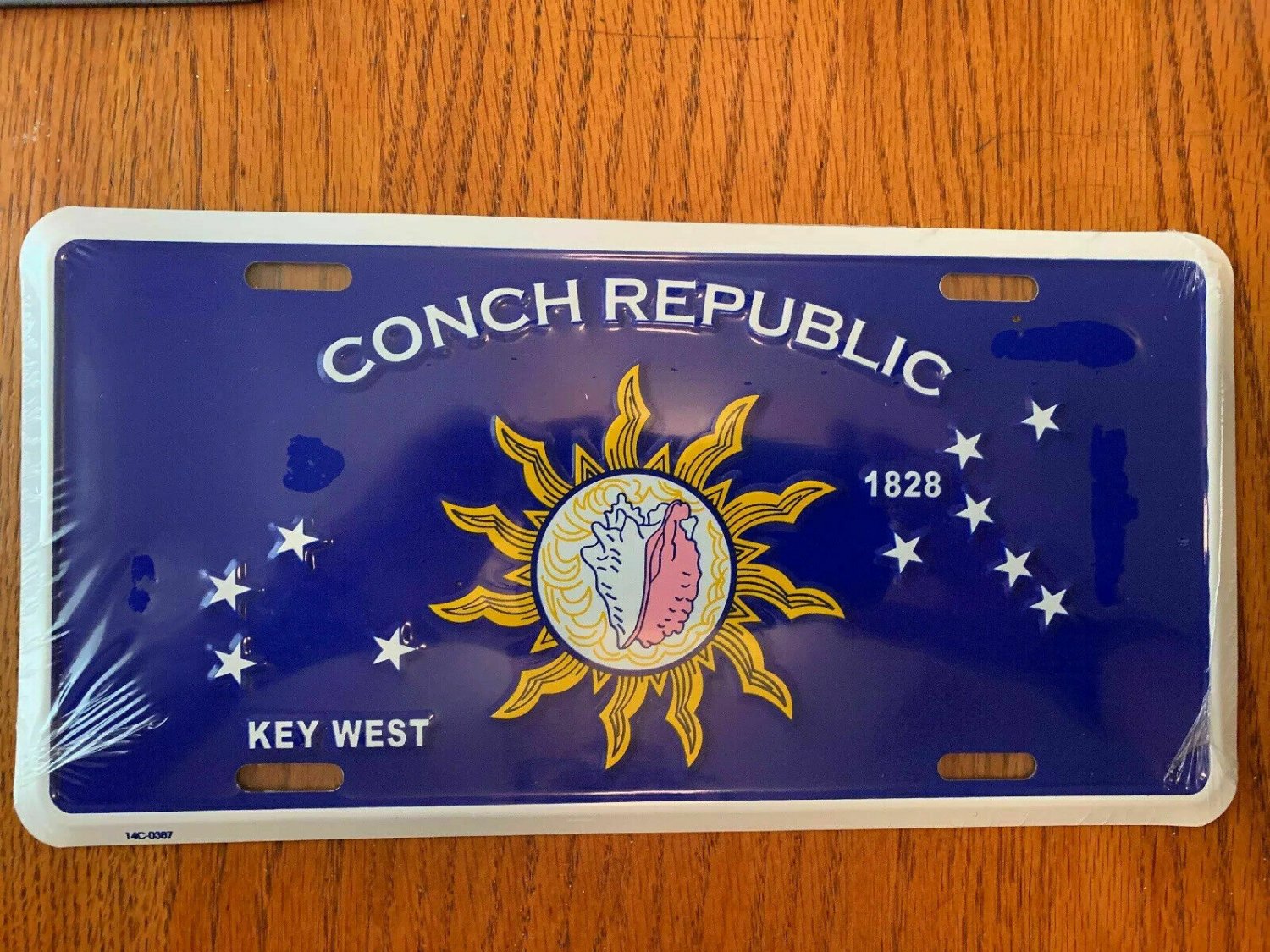Key West Conch Republic License Plate 100 ALUMINUM EMBOSSED AUTO TAG