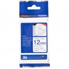 Brother TZe-FA3 Fabric Tape 12mm Tape Cassette - Blue on White #8253