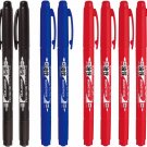 Tombow Mono TWIN OS-TME Twin-Tipped 0.4mm - 0.8mm Oil-Based Ink Marker Black 2X, Blue 2X and Red 4X 