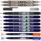 Tombow WS-BH Hard Calligraphy Pen, Black 5X,Blue 1X,Orange 1X, WS-TBS Dual 2X, WS-BS Soft Black 1X -