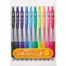 Zebra Sarasa JJ15-10C 0.5mm Gel Ink Pens (10 Colors) - Assorted #7123