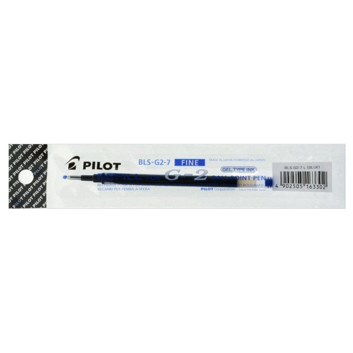 Pilot G2 0.7mm Fine Gel Pen Refill, Blue Ink