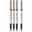 Uni fine DELUXE 0.7mm Waterproof Gel Ink Pen, Blue 3X, Red 1X, Assorted Colors