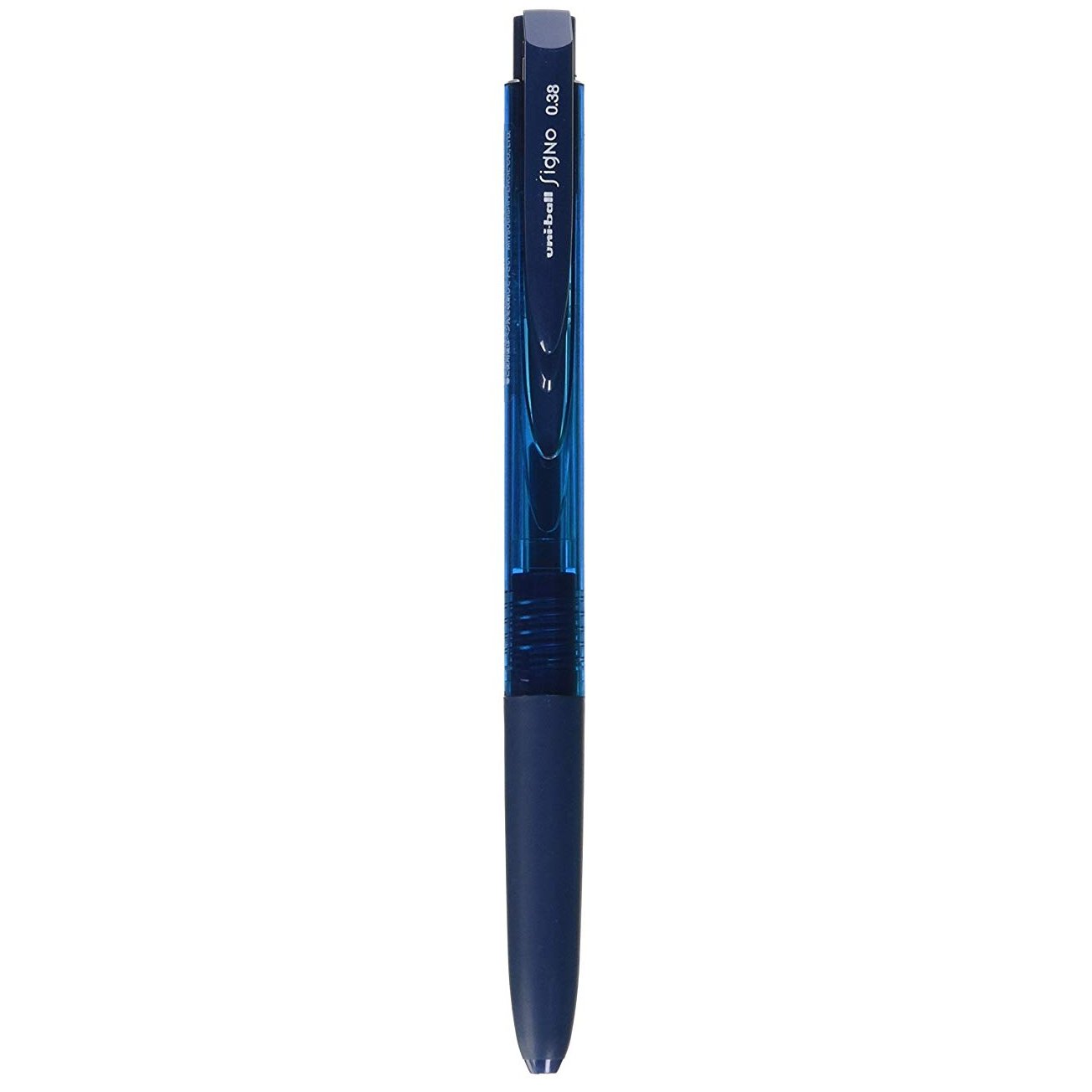 Uni SigNo RT1 0.38mm Retractable Gel Ink Ballpoint Pen, Blue Black